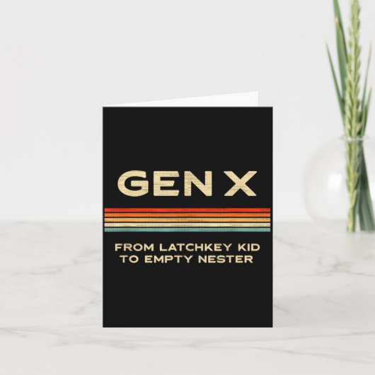 Carte La Génération X, de l'enfant à la maison sans adul (Devant)