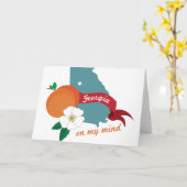 Carte La Géorgie dans mon esprit (Fleur jaune)