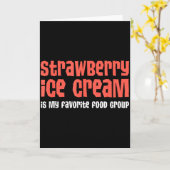 Carte La glace à la fraise est mon groupe d'aliments pré (Fleur jaune)