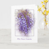 Carte la glycine fleurit pour la sympathie (Fleur jaune)