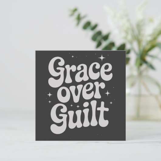 Carte La grâce sur la culpabilité salut (Debout devant)