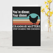 Carte La grammaire compte Arrêtez d'effrayer les poules (Fleur jaune)