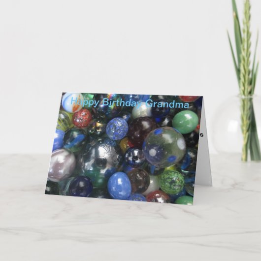 Carte La grand-maman drôle de joyeux anniversaire marbre (Devant)