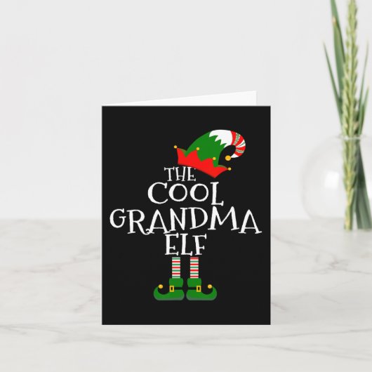 Carte La grand-mère cool elfe cadeau correspondant group (Devant)