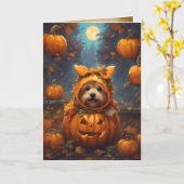 Carte La Grande Coupe Citrouille, Mignonne Salutation Ha (Fleur jaune)