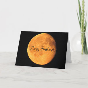 Carte La Grande Lune Jaune ; Joyeux anniversaire