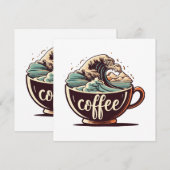 Carte La Grande Vague De Café (Devant / Derrière)