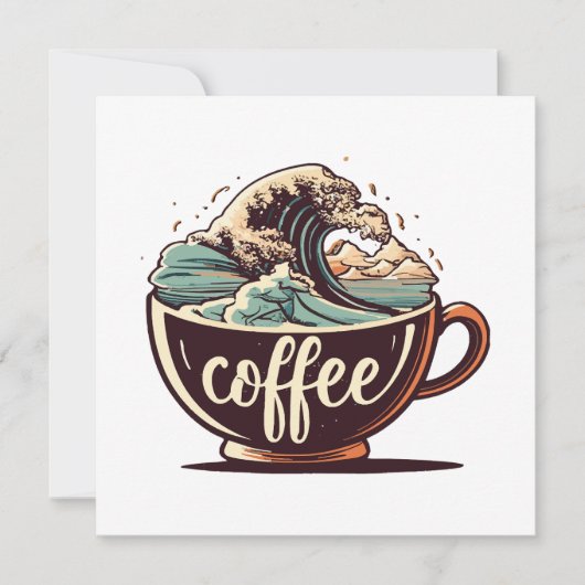 Carte La Grande Vague De Café (Devant)
