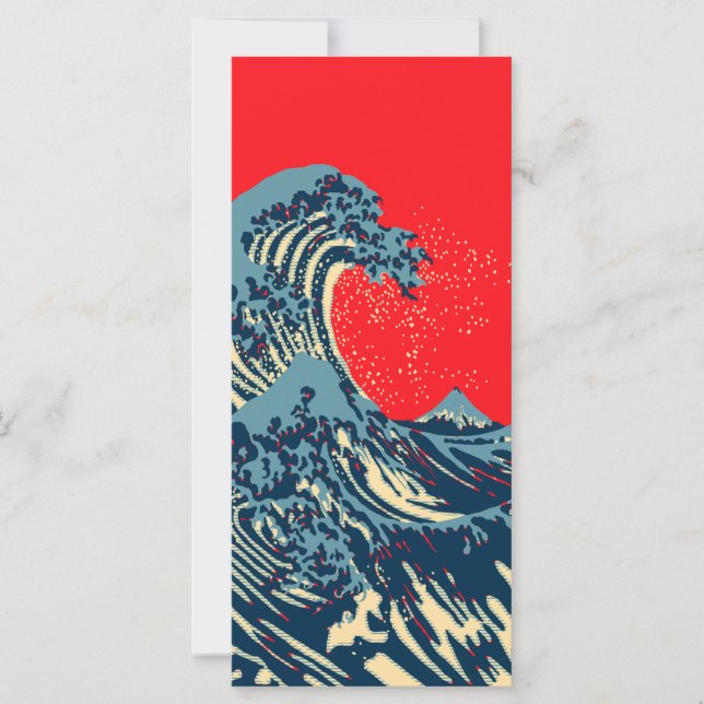 Carte La Grande vague Hokusai dans le style art de l'esp (Devant)