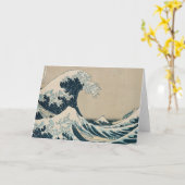Carte La grande vague outre de Kanagawa (Fleur jaune)