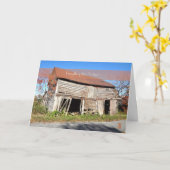 Carte La grange qui s'effondre "Tout a son heure" (Fleur jaune)