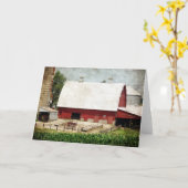 Carte La grange rouge (Fleur jaune)