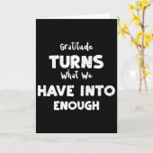 Carte La Gratitude De Noël Transforme Ce Que Nous Avons (Fleur jaune)