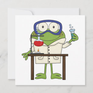 Carte La grenouille dans le laboratoire scientifique