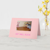 Carte la grippe de porcs, OBTIENNENT BIEN BIENTÔT (Fleur jaune)