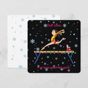 Carte La gymnastique dit à Père Noël que j'ai été bon ce