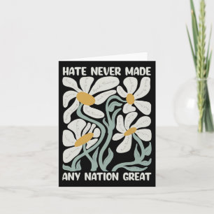 Carte La haine n'a jamais fait une nation grande 8647 Tr