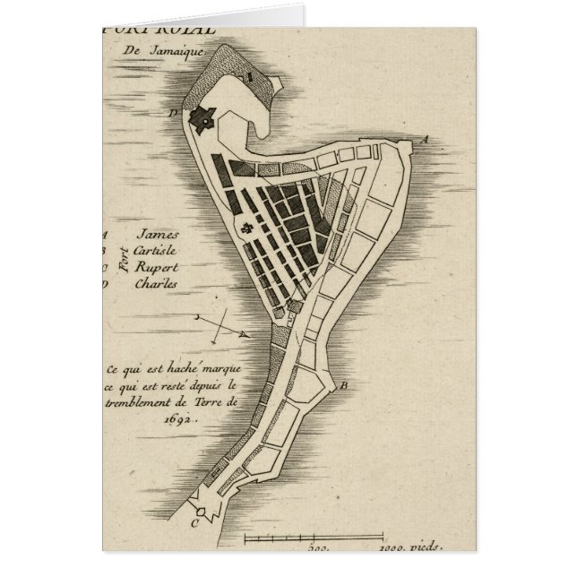 CARTE : La JAMAÏQUE, 1755 (Devant)