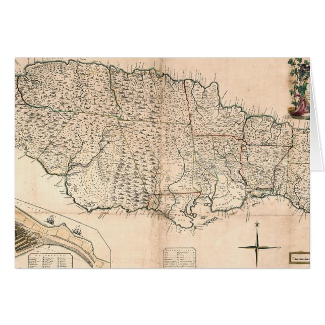 CARTE : La JAMAÏQUE, 1755 2 (Devant horizontal)