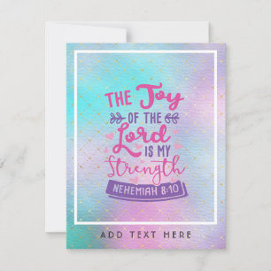 Carte La Joie Du Seigneur Est Ma Force Personnalisée