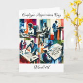 Carte La journée d'appréciation des employés est le 4 ma (Fleur jaune)