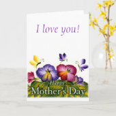 CARTE LA JOURNÉE DE LA MÈRE DONNE BEAU (Fleur jaune)