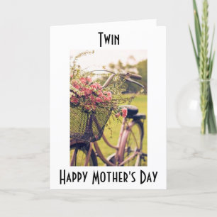 CARTE LA JOURNÉE DE LA MÈRE "TWIN" À UNE MÈRE TRÈS SPÉCI