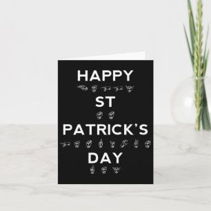Carte la journée de Saint-Patrick Asl Sensibilisation de