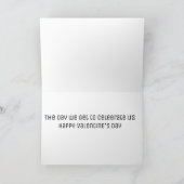 CARTE ***LA JOURNÉE DE VALENTINE NOUS CÉLÈBRE*** (Intérieur)