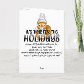 Carte La Journée nationale des puzzles est le 29 janvier (Dos)