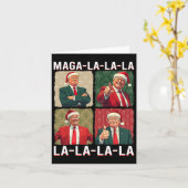 Carte La La Donald Trump Potus 47 Mauvais Noël 3 (Fleur jaune)