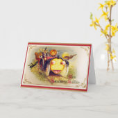 Carte La lanterne d'Halloween (Fleur jaune)