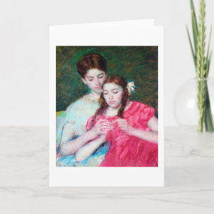 Carte La leçon de Crochet, Mary Cassatt