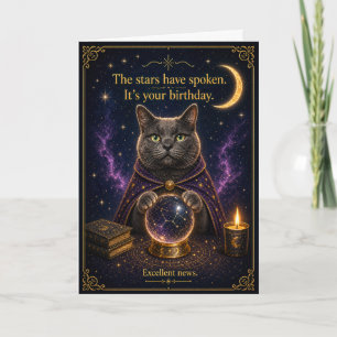 Carte La Lecture d'Anniversaire de la Boule de Cristal d
