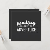 Carte La Lecture Est Un Billet À Aventure (Devant/Arrière en situation)