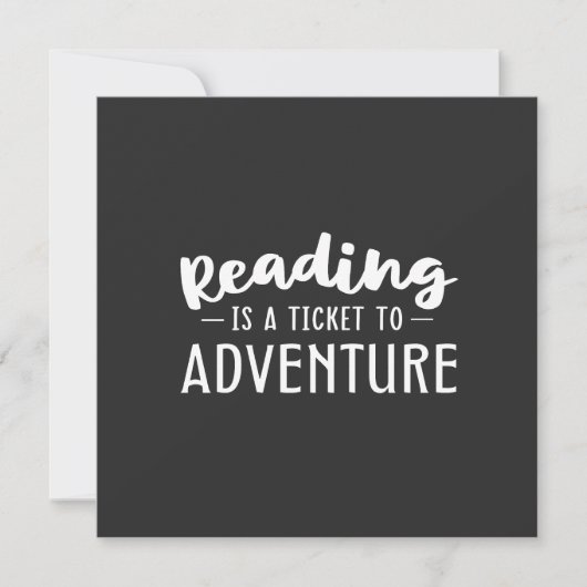 Carte La Lecture Est Un Billet À Aventure (Devant)