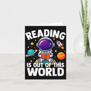 Carte La lecture est un livre amusant de l'espace hors d