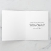 Carte La légende a retraité, noir et or (Intérieur)