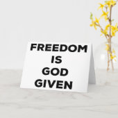 Carte La liberté est donnée par Dieu (Fleur jaune)