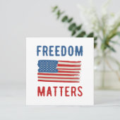 Carte La liberté est importante (Debout devant)