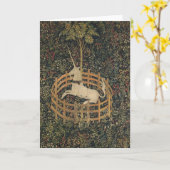 Carte La licorne en captivité (Fleur jaune)