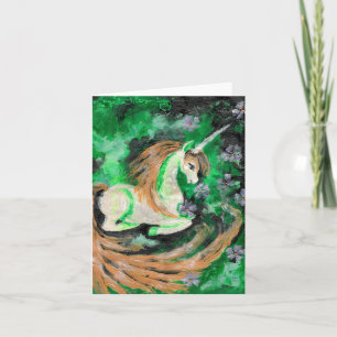 Carte La licorne peinte par doigt