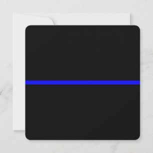 Carte La Ligne Bleue Mince Symbolique sur Noir Solide