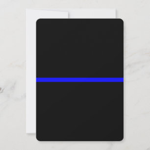 Carte La Ligne Bleue Mince Symbolique sur Noir Solide