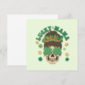Carte La Lucky Mama Skeleton de St. Patrick (Devant / Derrière)