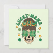 Carte La Lucky Mama Skeleton de St. Patrick (Devant)