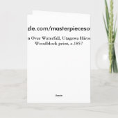 Carte La lune au-dessus de la cascade Hiroshige art raff (Dos)