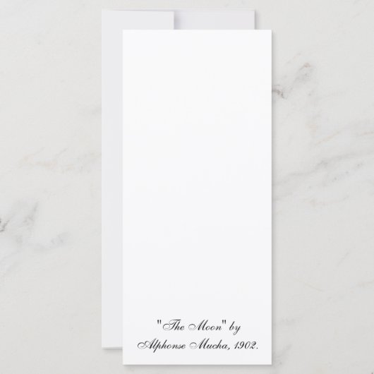 Carte La Lune d'Alphonse Mucha (Dos)