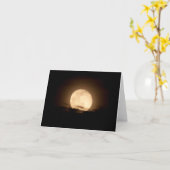 Carte La Lune de Neige reposant sur les nuages (Fleur jaune)