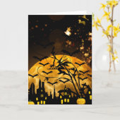 Carte La lune de récolte de sorcière de vol manie la (Fleur jaune)